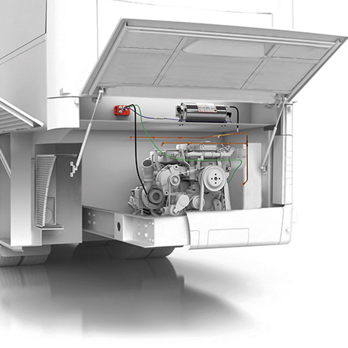 vehicles engine fire suppression system electronic detection system bus 2